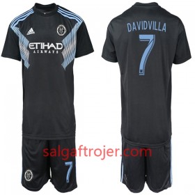 New York City Fodboldtrøjer DAVIDVILLA 7 Børn Udebanesæt 2018/19 Kort ærmer